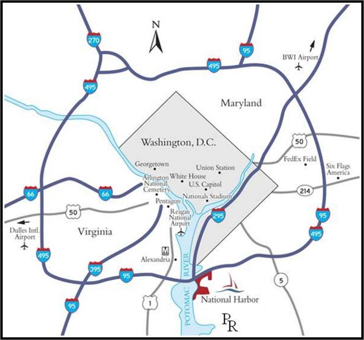 washington metropolitan area map