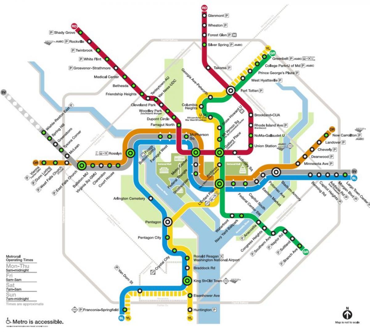 washington metro station map