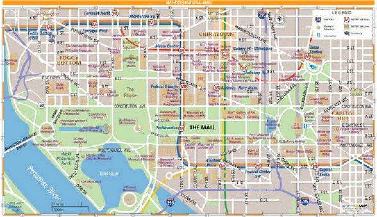 map of dc mall area