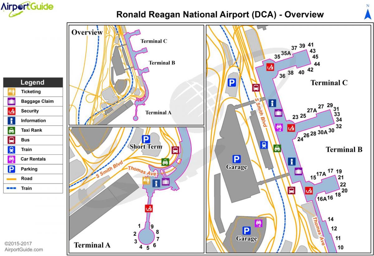 washington national airport map
