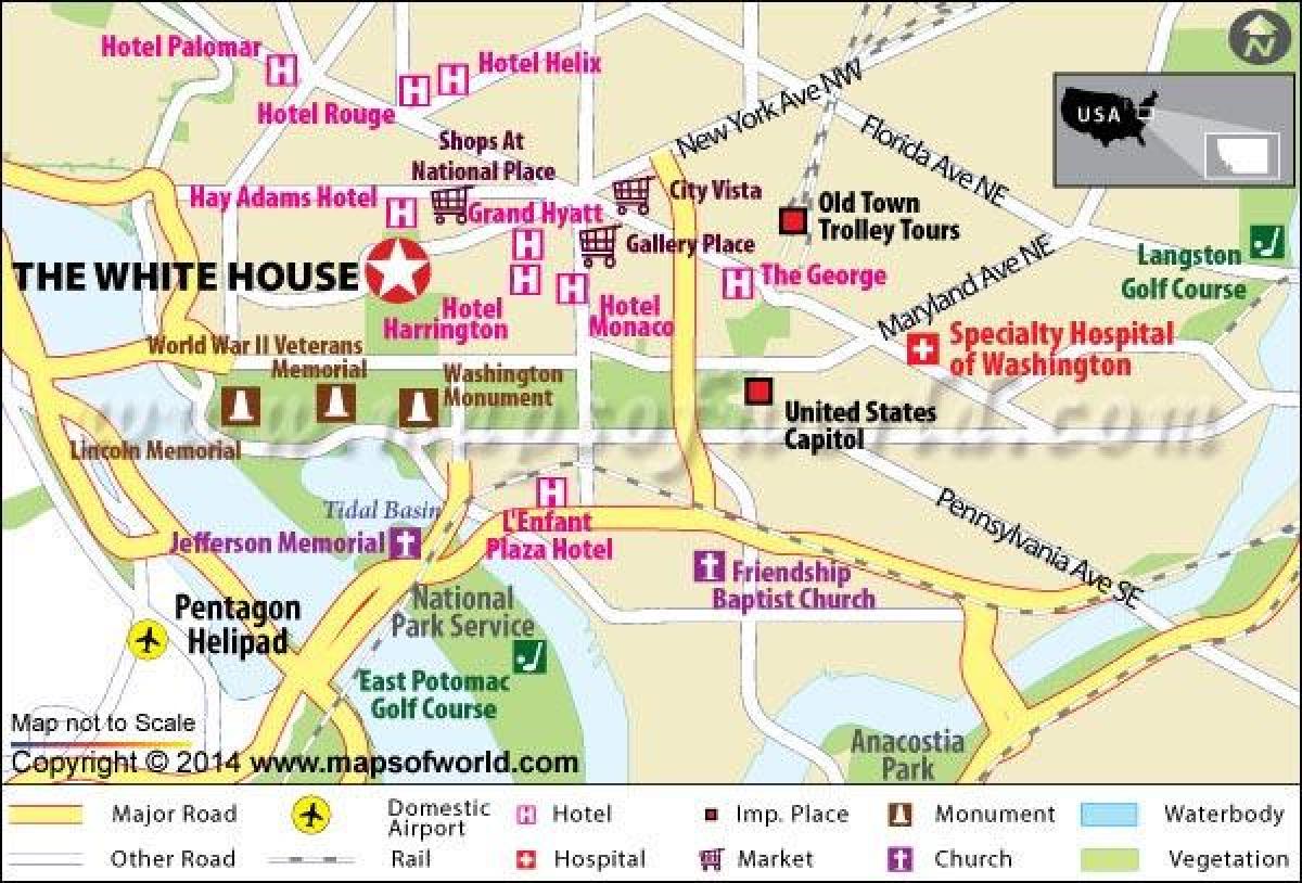 white house dc map