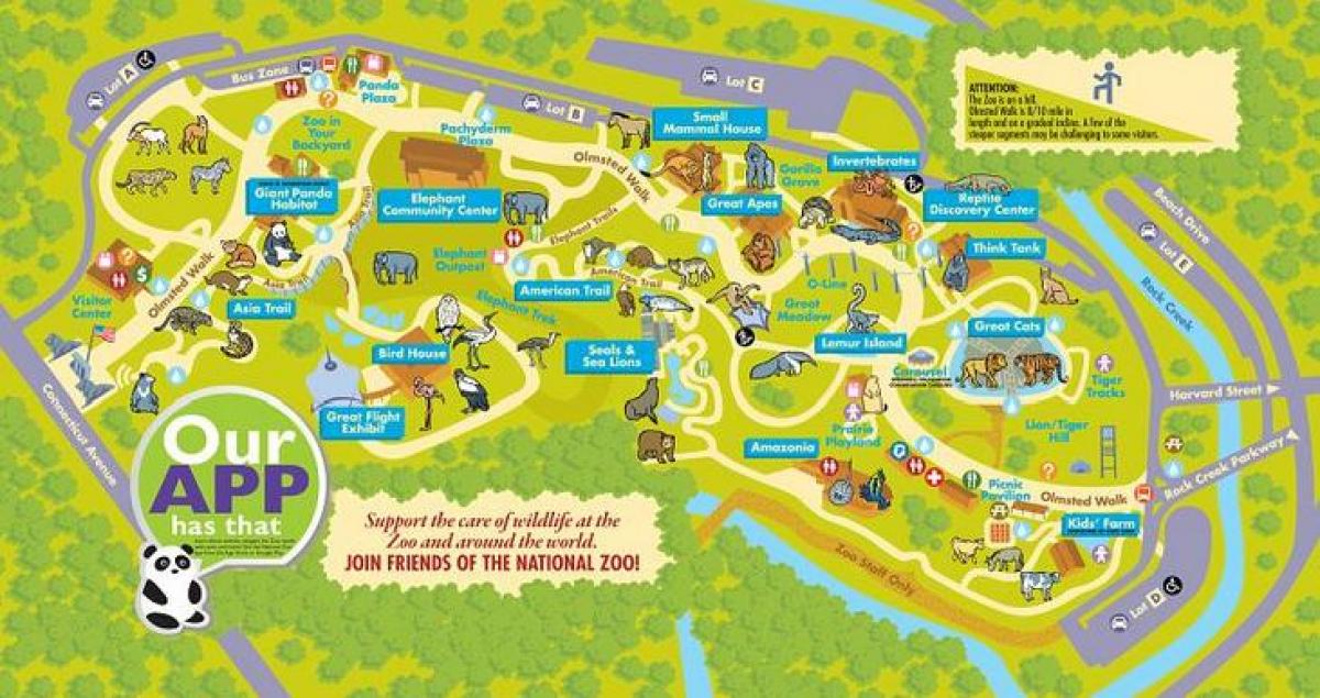 national zoo washington dc map