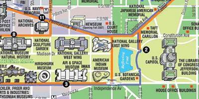 Map of washington dc museums and monuments