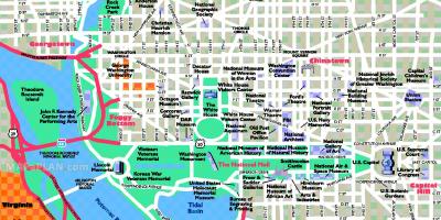 Washington dc tourist attractions map