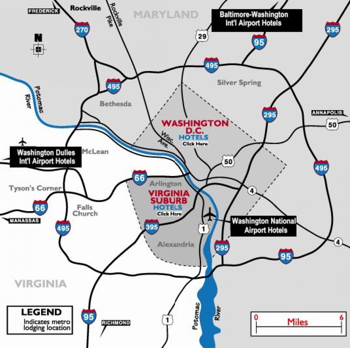 washington dc area airports map