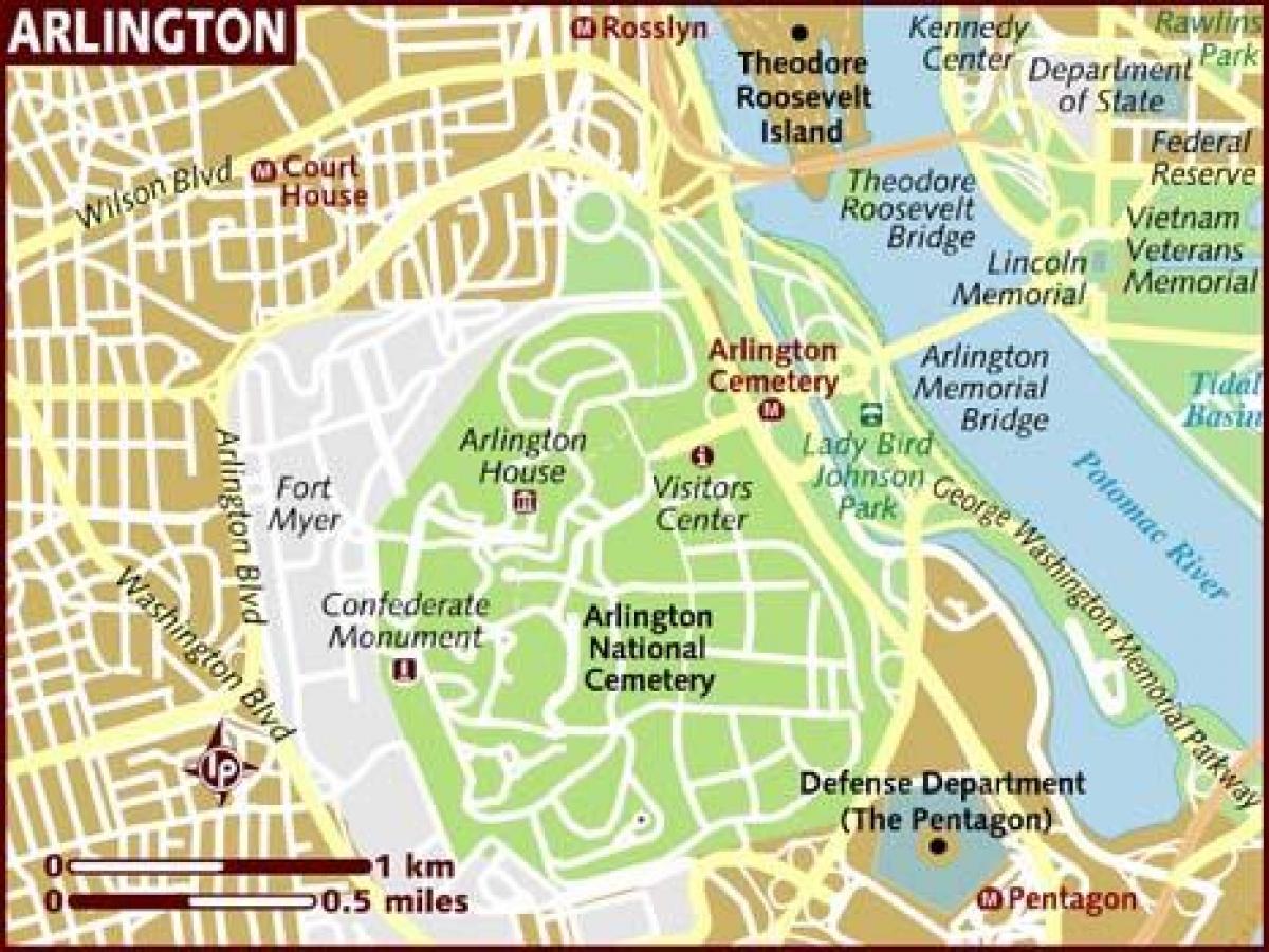 map of arlington washington dc