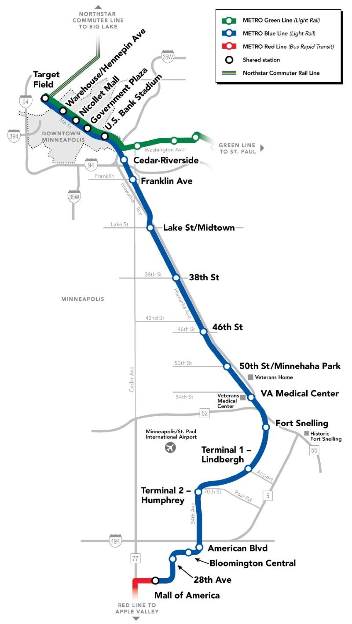 washington metro blue line map