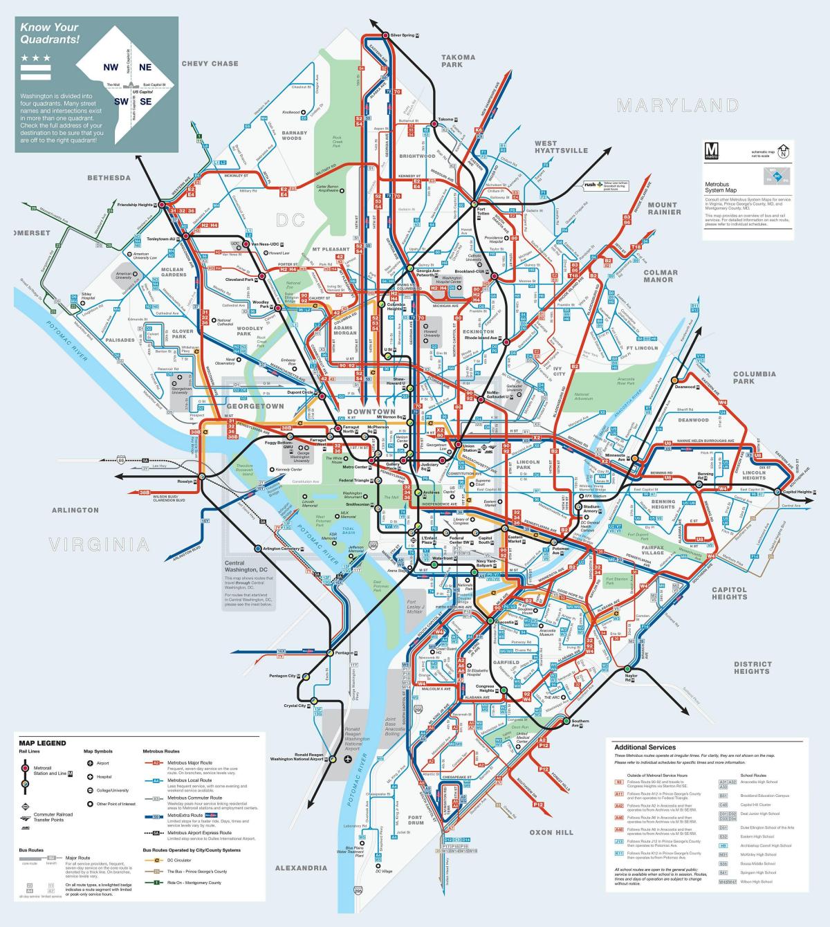 washington dc bus routes map