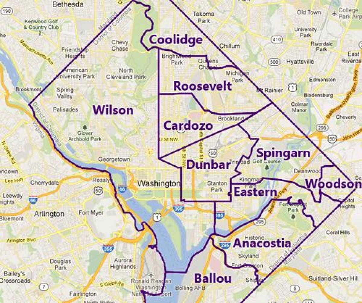 map of dc school district 