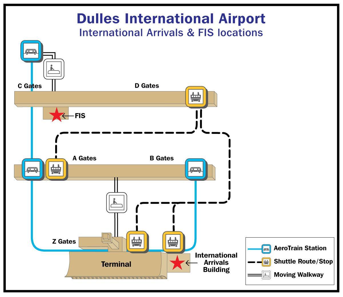 dulles airport gate map