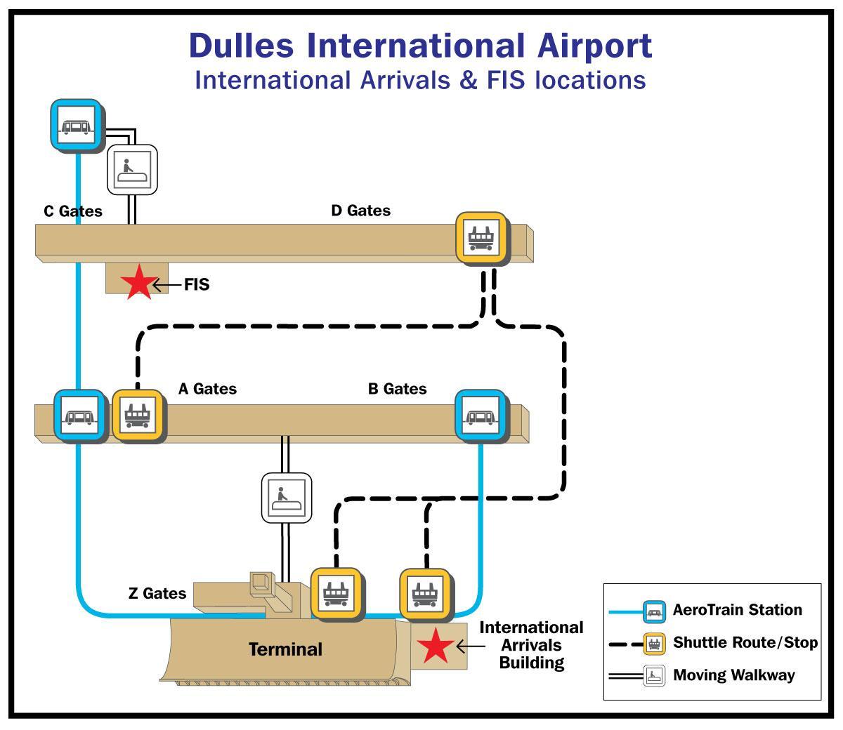 Dulles Airport Parking Map   Dulles Gate Map 