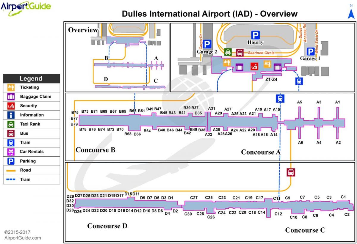 dulles airport terminal map