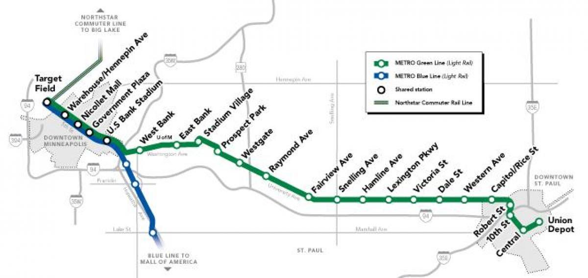 green line dc metro map