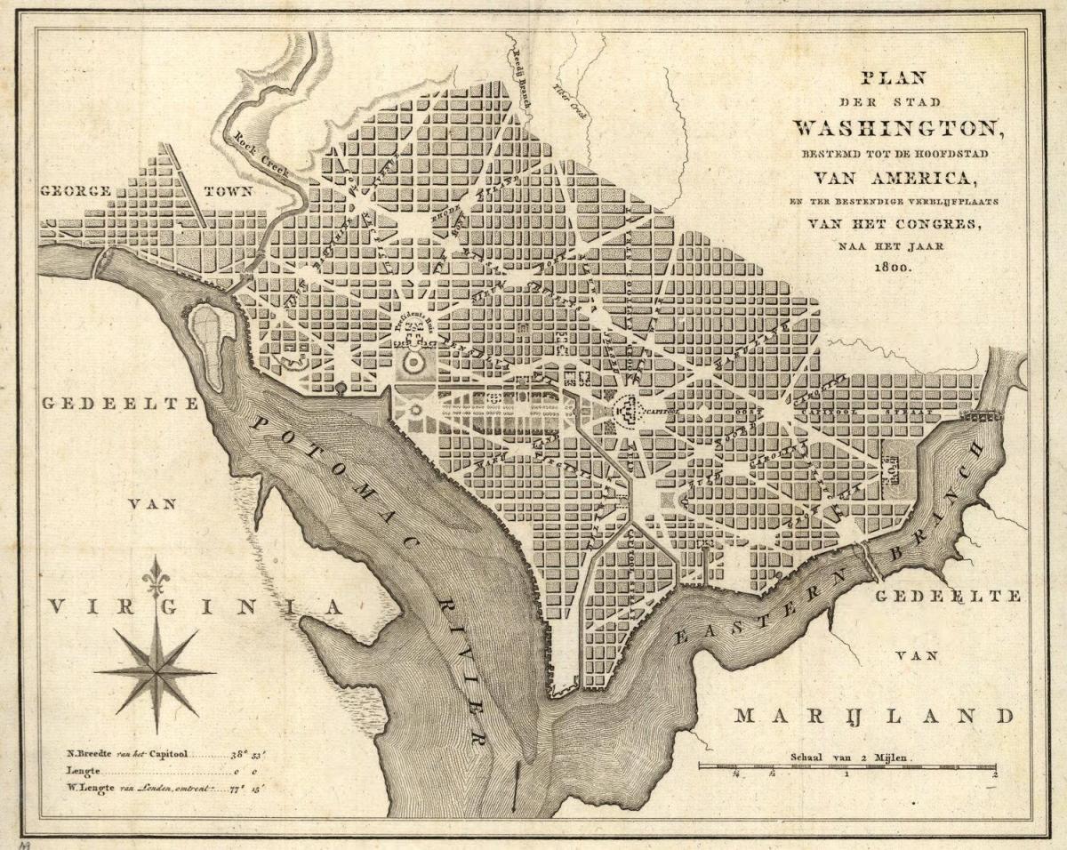 map of historical map of washington dc