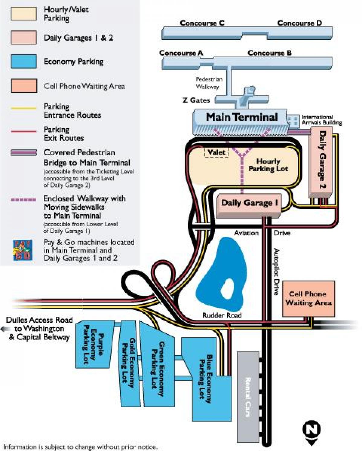 map of iad parking
