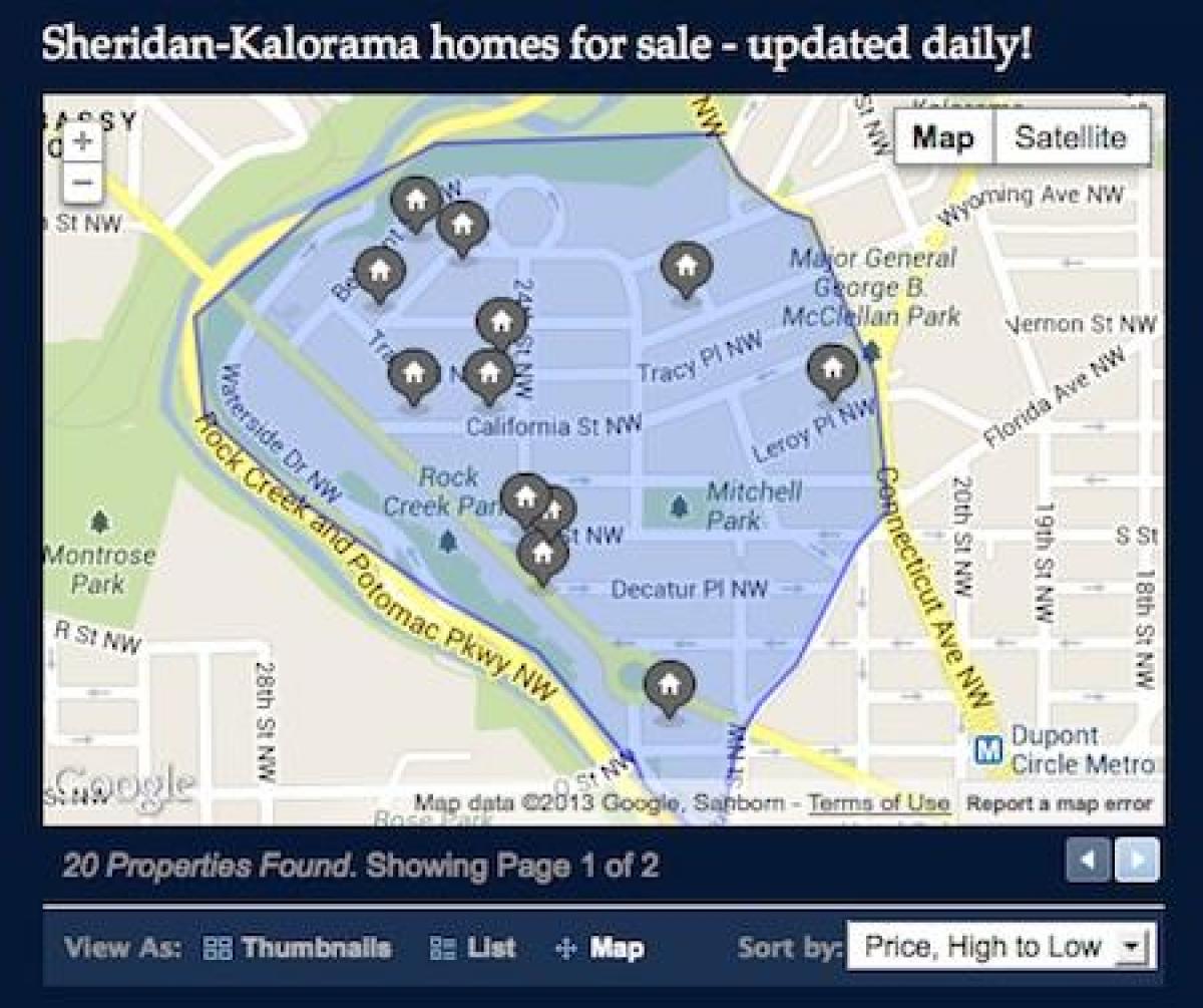 map of kalorama neighborhood