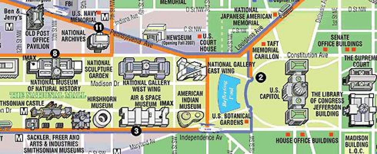 map of washington dc museums and monuments