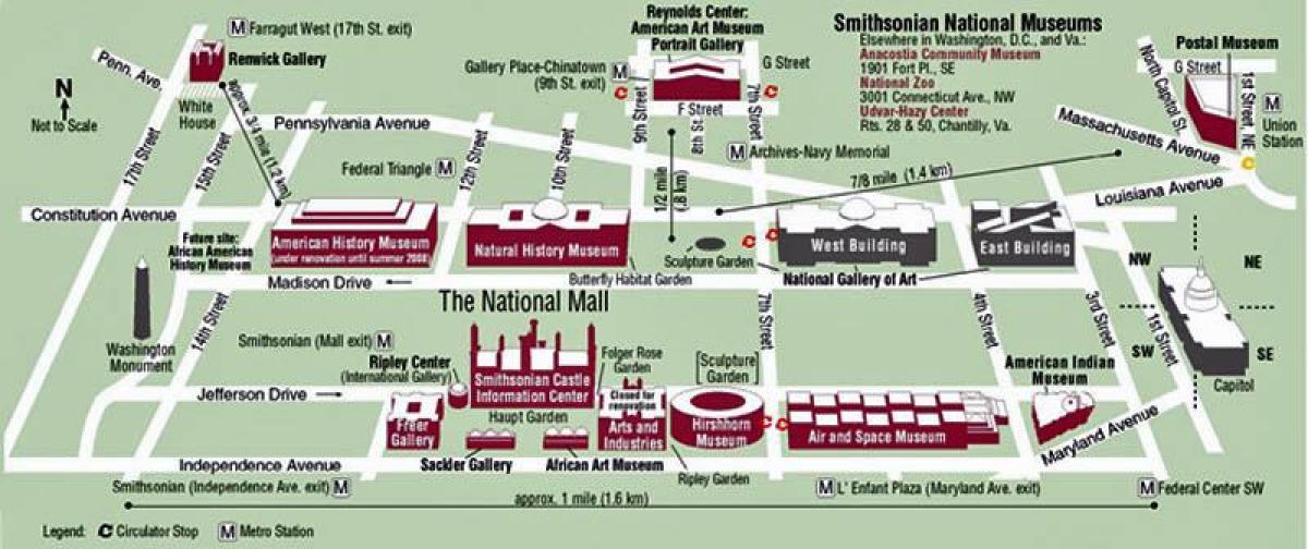 washington dc government buildings map