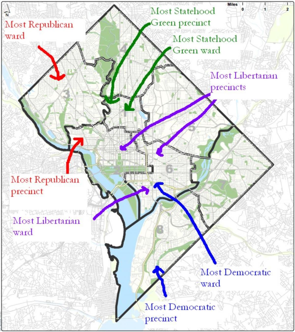 map of washington dc political