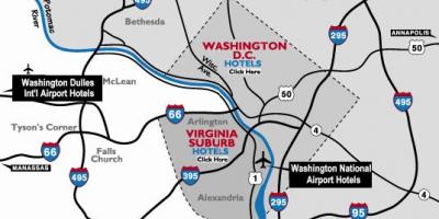 Washington dc area airports map