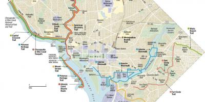 Washington dc bike trails map