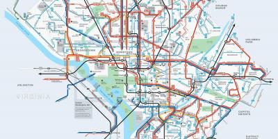 Washington dc bus routes map