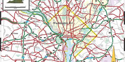 Washington dc subway map street overlay