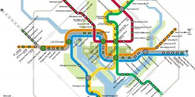 Washington metro station map