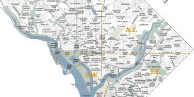 Washington dc neighborhood map