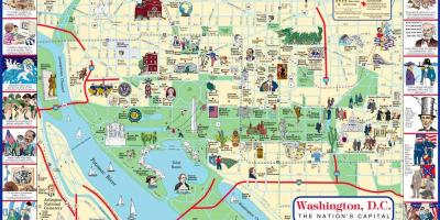 Washington dc map of tourist sites