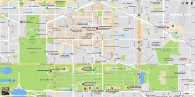 Map of national mall and museums