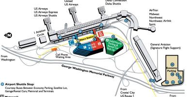 Ronald reagan washington national airport map