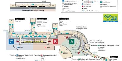 Ronald reagan national airport map