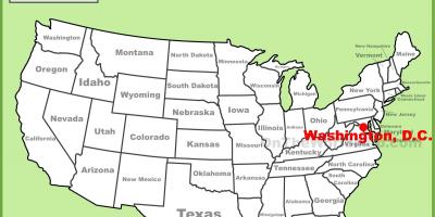 Washington dc located united states map