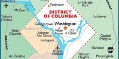 Washington dc and washington state map