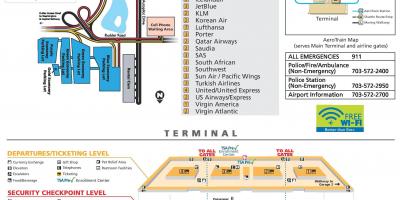 Washington dc dulles airport map